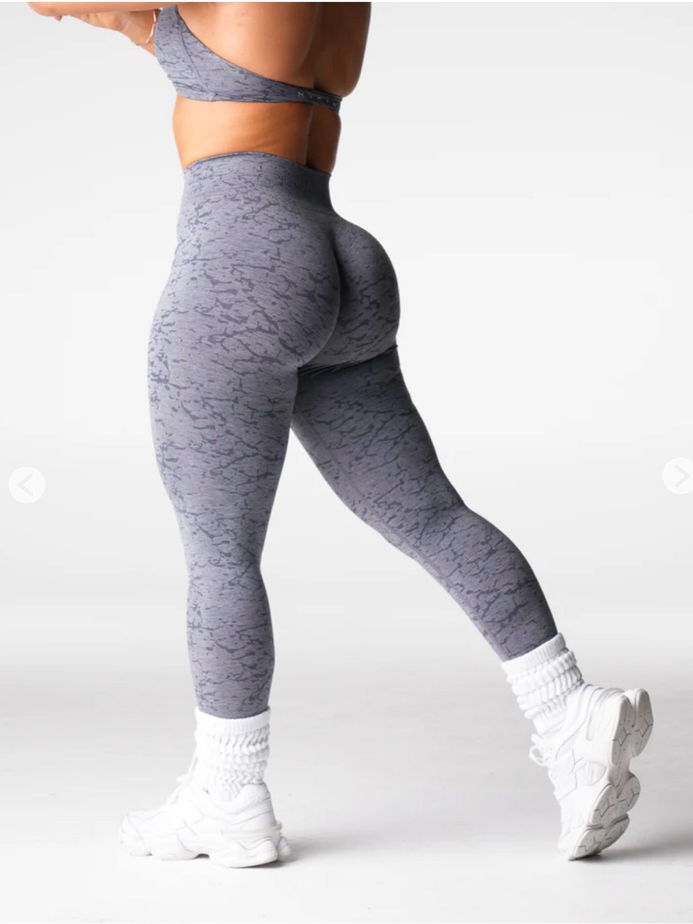 NVGTN High-Waist Breakthrough Seamless Leggings - Heather Gray